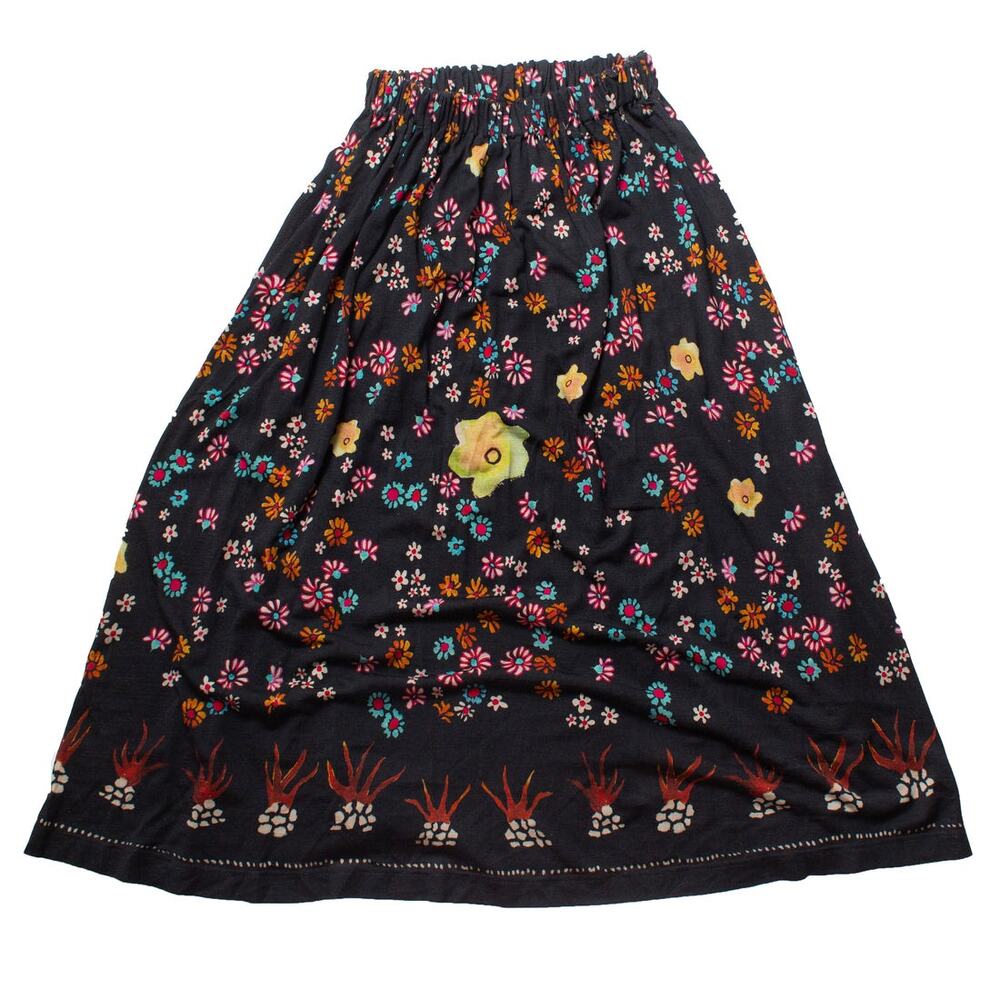 Anntian Wool Jersey Skirt In Print 3B-Boiled Wool One Size